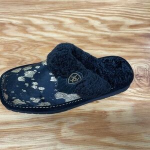 Ariat Jackie Square Toe Exotic House Shoe - Classic Black